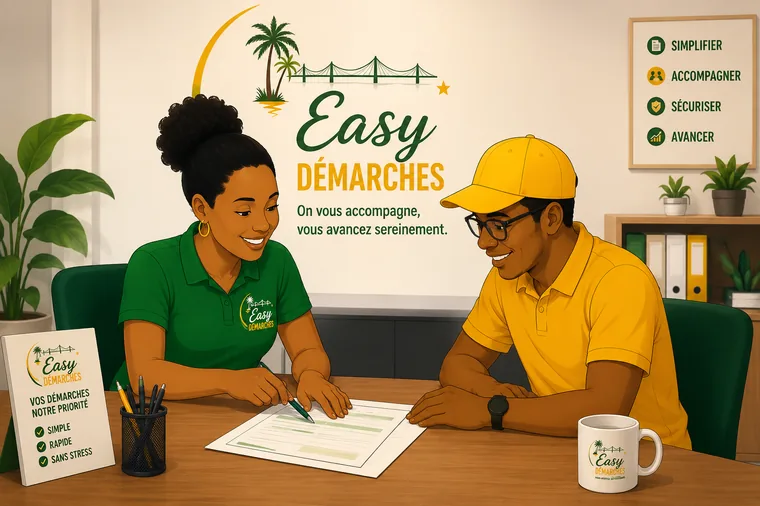 Une médiatrice Easy Démarches accompagne un habitant pour remplir un dossier administratif